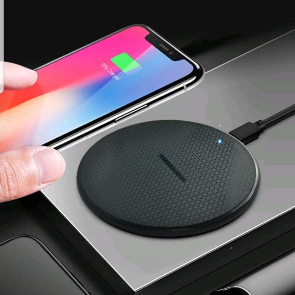 Wireless charger 10W desktop fast charging, for Apple and Android